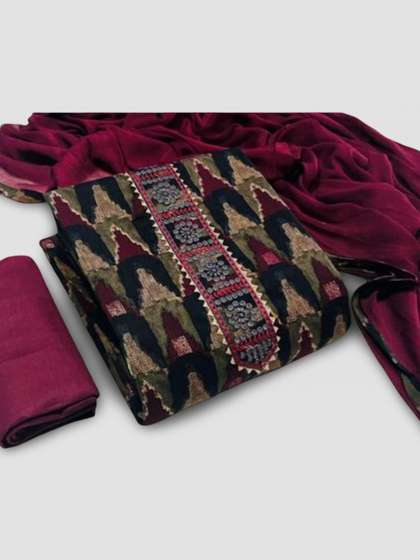 SILKORA Printed
                          Pure Cotton Unstitched Dress Material
