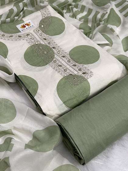 SILKORA Printed
                          Pure Cotton Unstitched Dress Material