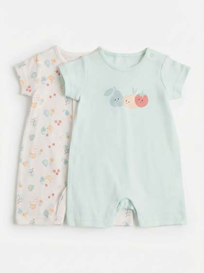 mothercare Kids Pack Of
                    2 Printed Rompers