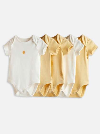 mothercare Kids Pack
                      of 5 Cotton Round Neck Bodysuit
