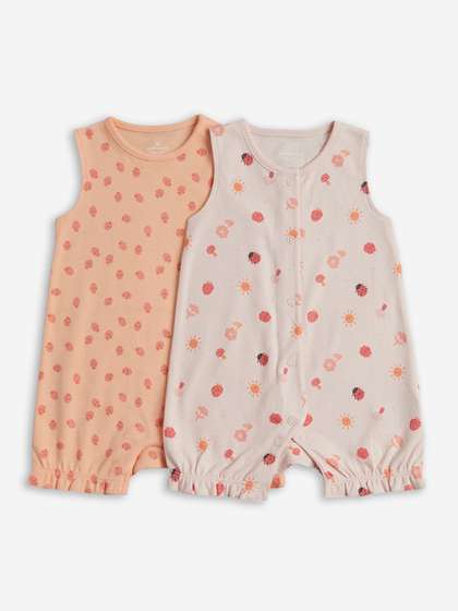 mothercare Infant Boys
                    Pack Of 2 Printed Rompers