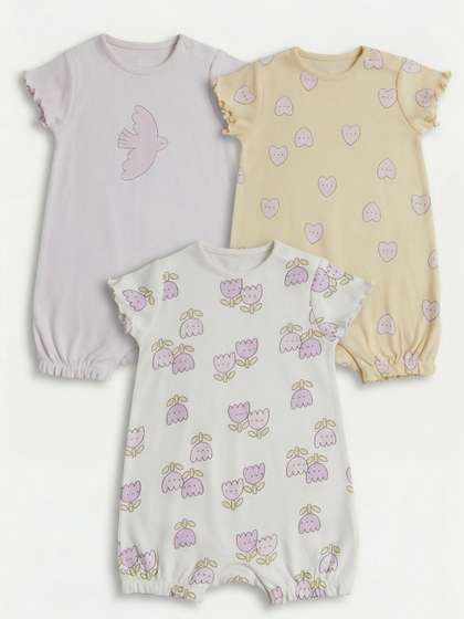 mothercare Boys Pack Of
                    3 Printed Rompers