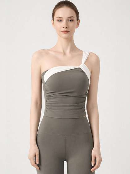 ath.PULSE
                      Colourblocked One Shoulder Top