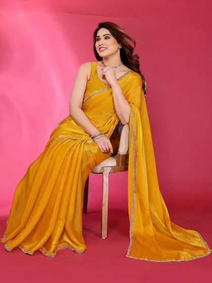 Mitera Zari Poly
                        Chiffon Banarasi Saree