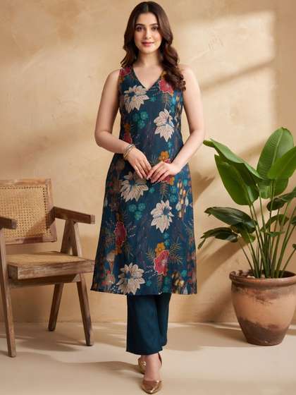 Sangria FUZN Women
                        Floral Printed Floral Kurta