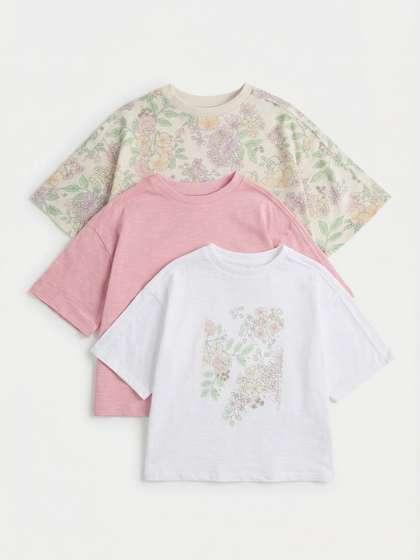 mothercare Girls
                      Floral Printed Pockets T-shirt