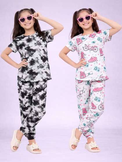 LITBABY Girls Printed
                      Maxi Nightdress