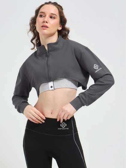 Infinito Women
                        Lightweight Crop Training or Gym Sporty Jacket