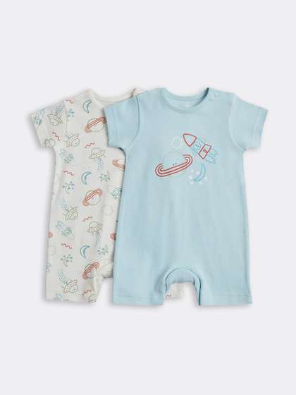mothercare Infant Boys
                      Pack Of 2 Printed Rompers
