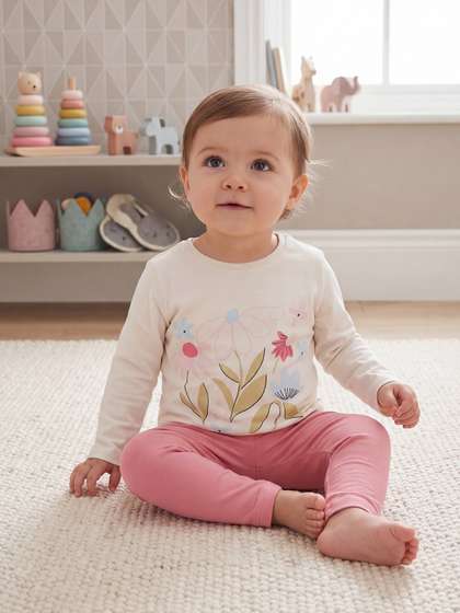 mothercare Girls
                      Printed Applique T-shirt