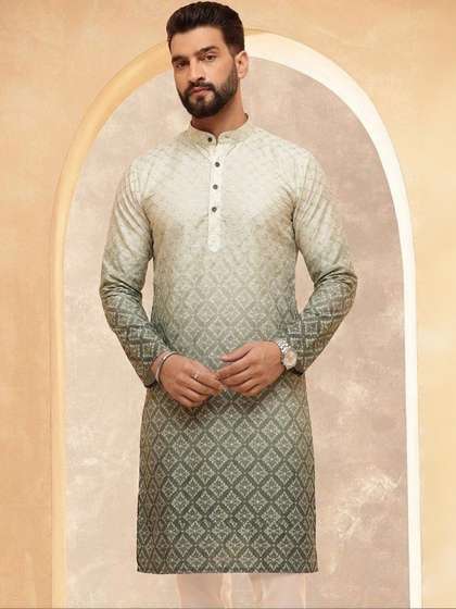 VELKYNOX Men
                        Geometric Printed Kurta
