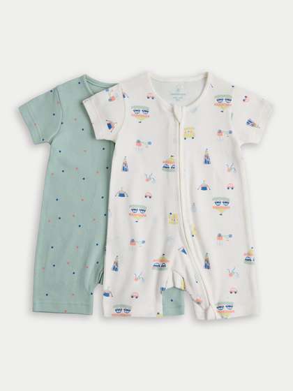 mothercare Infant Boys
                    Pack Of 3 Printed Rompers