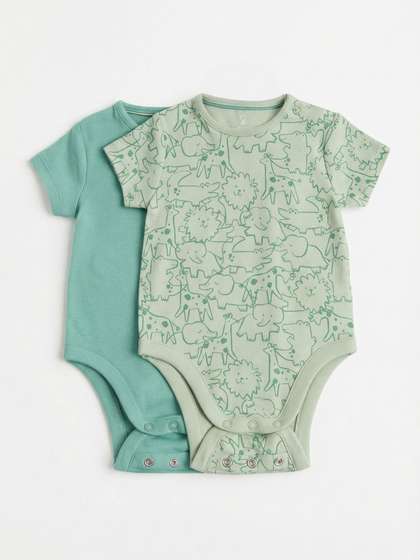 mothercare Infants
                      Pack of 2 Printed Bodysuit