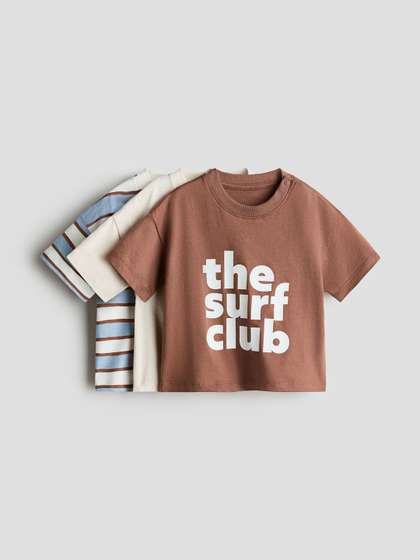 H&M 3-Pack Cotton
                    T-shirts