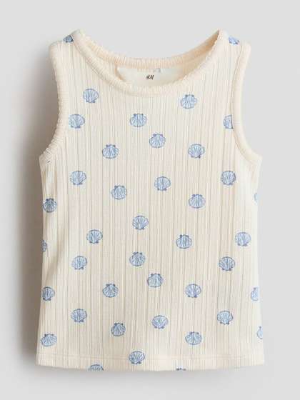 H&M Pointelle Jersey
                    Vest Top