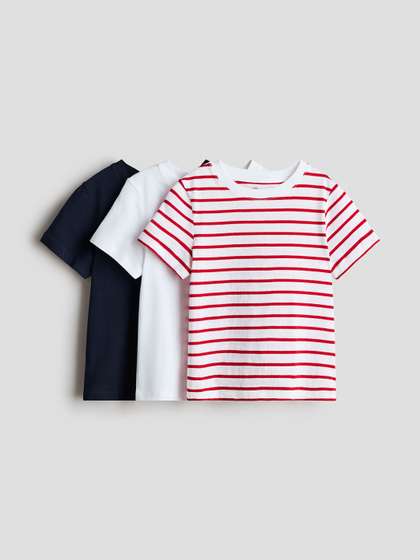 H&M 3-Pack Cotton
                    T-shirts