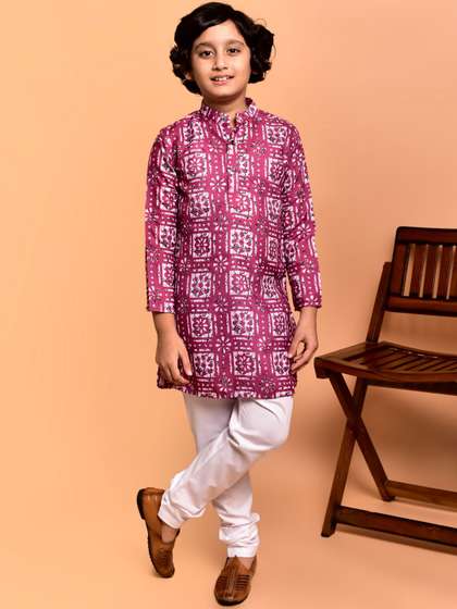 PRINTCULTR Boys Ethnic
                      Motifs Printed Regular Kurta with Pyjamas