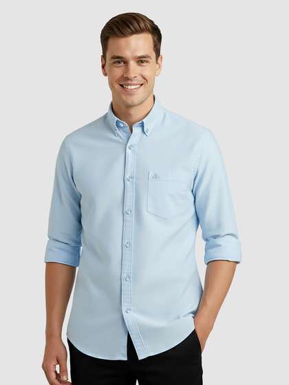 Beyoung Men Solid
                        Button-Down Collar Cotton Formal Oxford Shirt