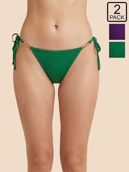 SELFCARE Women Pack
                        of 2 Tie-Ups Cotton Blend Bikini