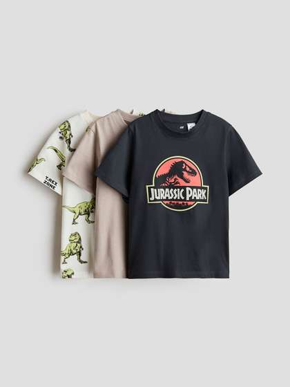 H&M 3-pack printed
                    T-shirts