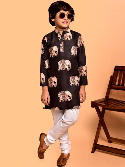 PRINTCULTR Boys Ethnic
                    Motifs Printed Regular Kurta with Churidar