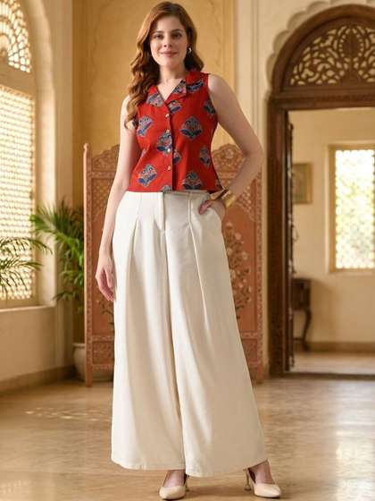 YAE- You Are
                          Enough Print Ethnic Cotton Top