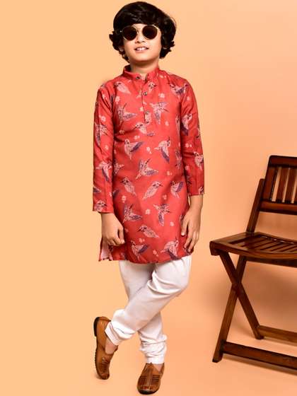 PRINTCULTR Boys Ethnic
                    Motifs Printed Regular Kurta with Pyjamas