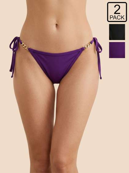 SELFCARE Women Pack
                        of 2 Tie-Ups Cotton Blend Bikini