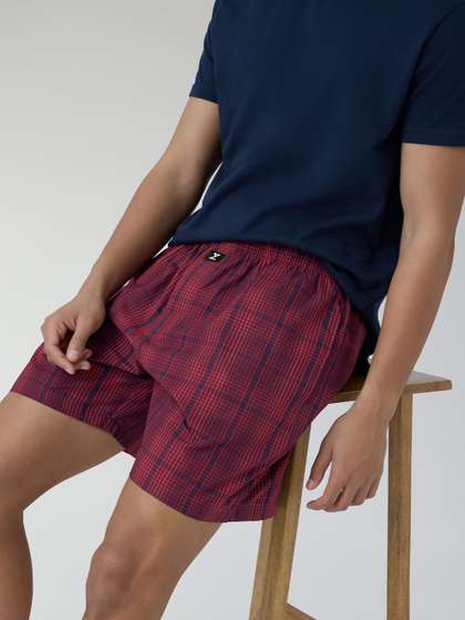 XYXX Men Cotton
                        Checkered Boxer Shorts