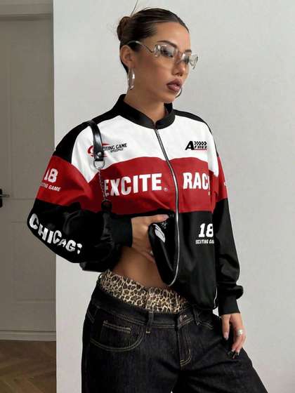StyleCast Women Crop
                        Open Front Jacket with Patchwork