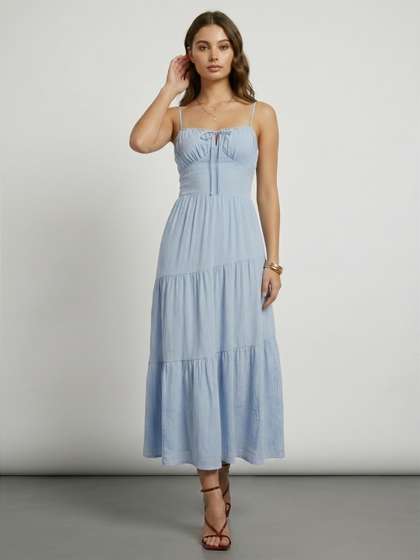 Phosphorus x The
                          Devil Wears Prada Shoulder Strap Fit &
                          Flare Maxi Dress