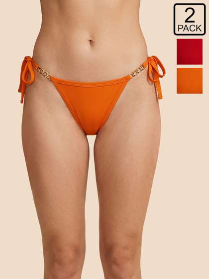SELFCARE Women Pack
                        of 2 Tie-Ups Cotton Blend Bikini