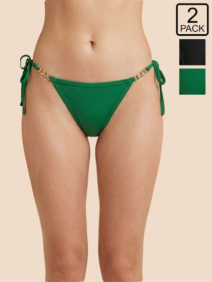 SELFCARE Women Pack
                        of 2 Tie-Ups Cotton Blend Bikini
