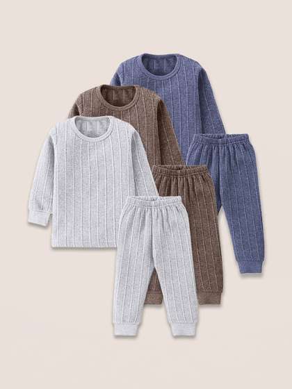 PARYAG Kids Pack of 3
                    Round Neck Thermal Set
