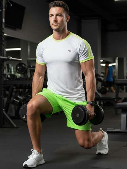 HRX by Hrithik
                        Roshan Brand Logo Colourblocked Round Neck
                        Regular FitT-shirt