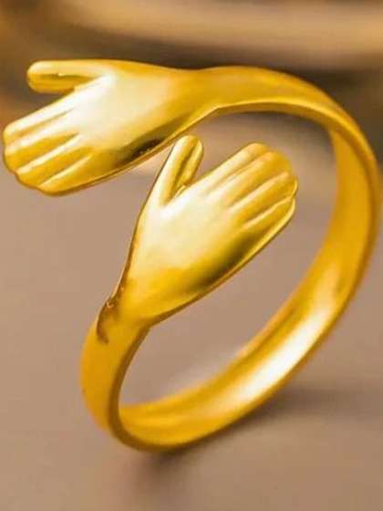 UMAKRITI Women
                        Gold-Plated Finger Ring
