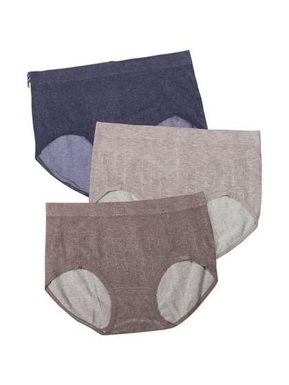 Ramanuja Women Pack
                        of 3 Self Design Seamless Assorted Cotton Basic
                        Briefs