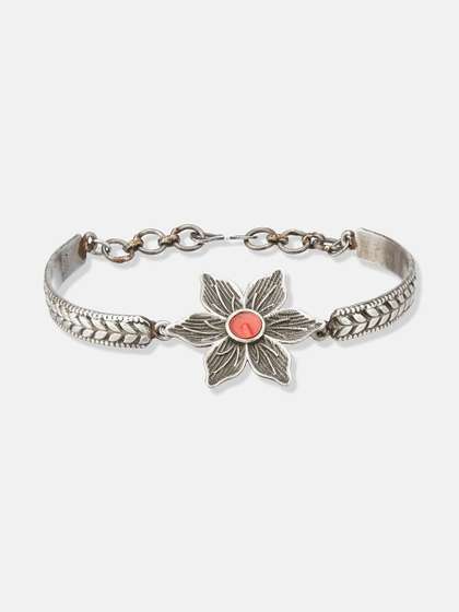 Fabindia Women Brass
                      Oxidised Cuff Bracelet