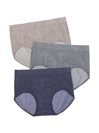 Ramanuja Women Pack
                        of 3 Self Design Seamless Assorted Cotton Basic
                        Briefs