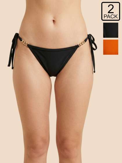 SELFCARE Women Pack
                        of 2 Tie-Ups Cotton Blend Bikini