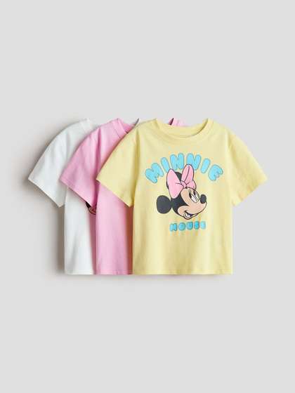 H&M 3-pack Printed
                    Jersey Tops