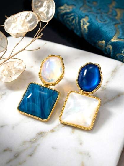 RAPPERSSHOP
                        Geometric Drop Earrings