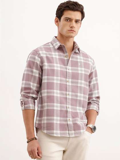 WROGN Men Tartan
                        Checks Checked Casual Shirt