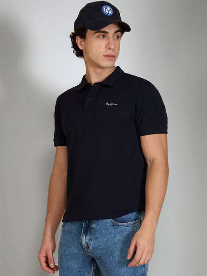 Pepe Jeans Men Brand
                        Logo Polo Collar T-shirt