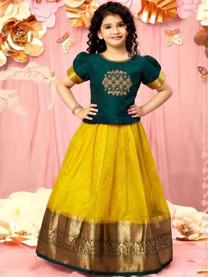 White Button Girls
                    Embroidered Ready to Wear Lehenga &