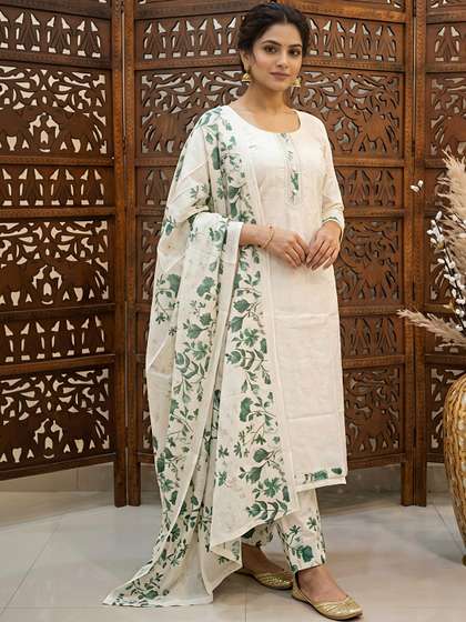 The Weavers Shop
                      Embroidered Pure Cotton Unstitched Dress Material