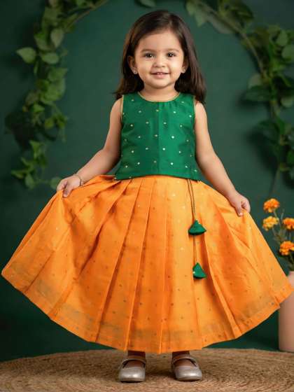 STANWELLS KIDS Baby
                    Girls Silk Designer Lehanga choli