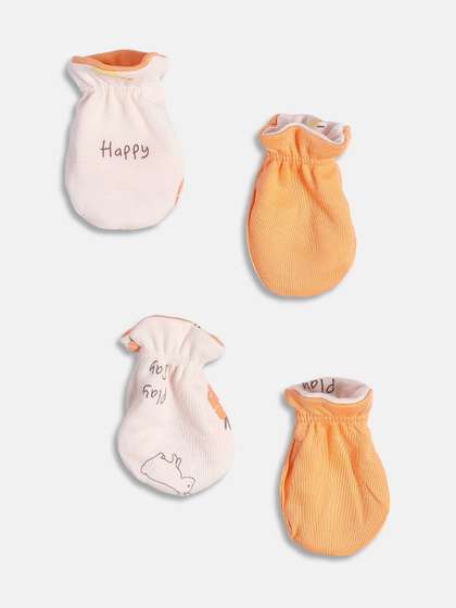 MINI KLUB Infants Pack
                    Of 2 Printed Organic Cotton Mittens