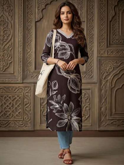 Varanga Women Floral
                        Printed Floral Kurta
