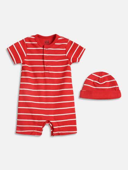 MINI KLUB Infants Pack
                    Of 2 Striped Baby Apparel Gift Set